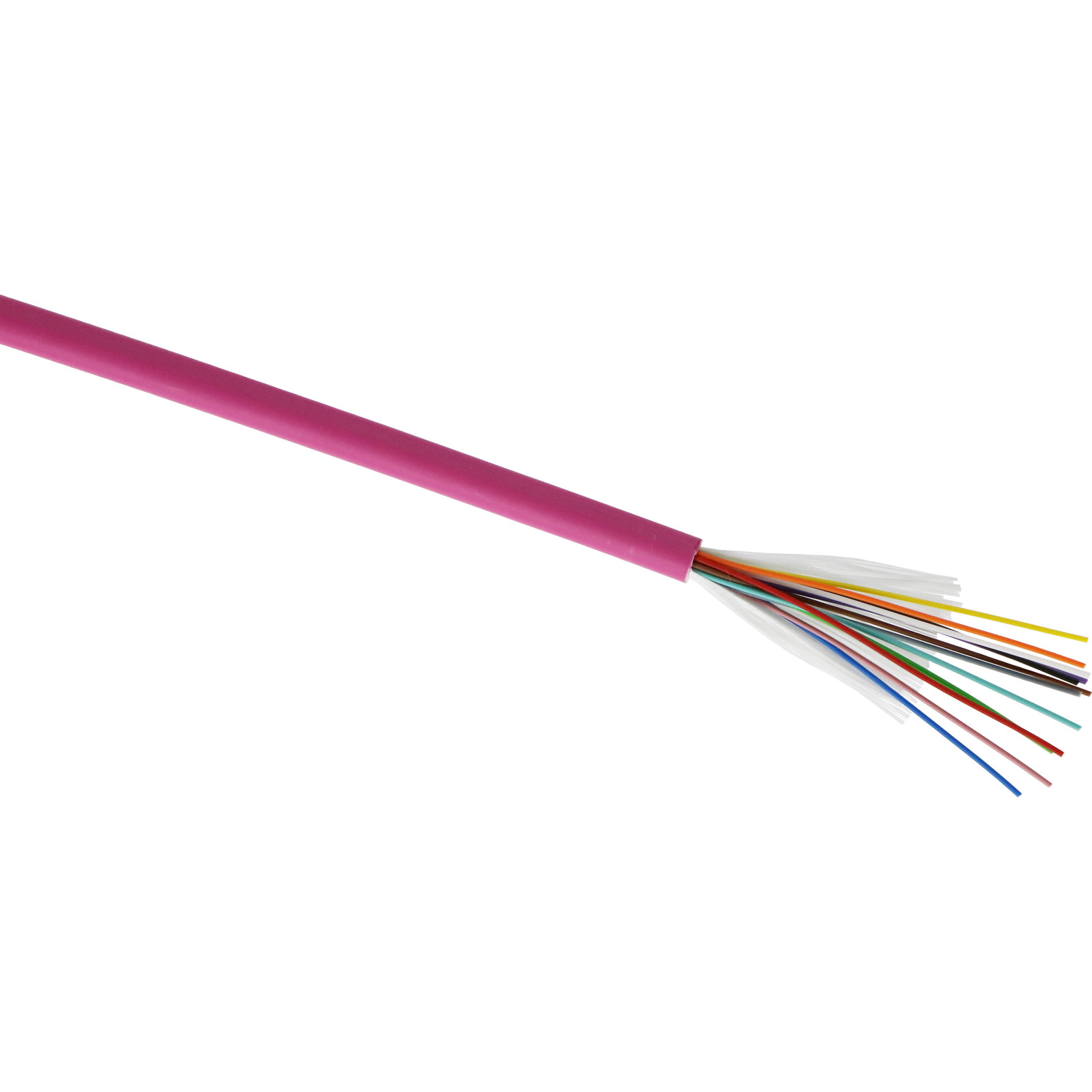 Câble en fibres optiques - structure serrée - OM4 - 12 brins