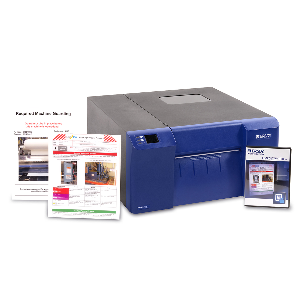 Imprimante BradyJet J5000 - Version EU avec application Rédacteur de consignation de Brady Workstation sur CD