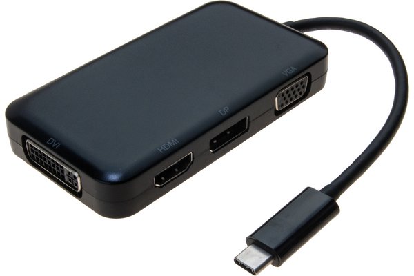 Convertisseur multiports USB Type-C vers VGA - DVI - HDMI - DisplayPort