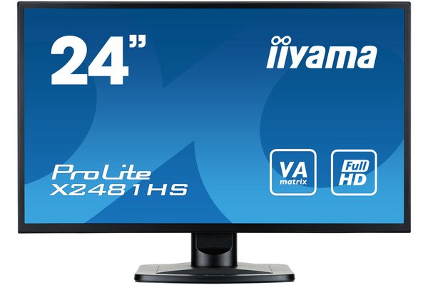 IIYAMA- Ecran X2481HS-B1 VGA/DVI/HDMI + HP - 23.6