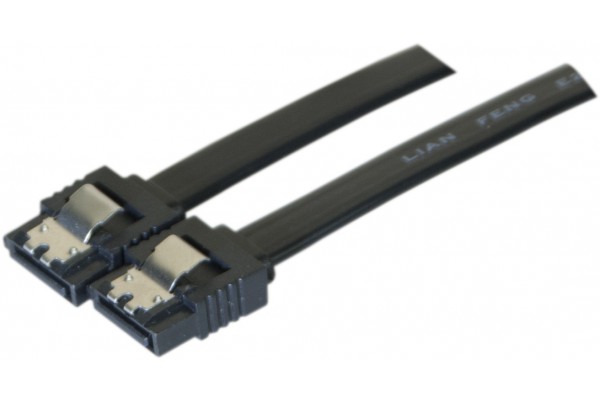 Câble sata 6GB/s slim sécurisé (noir) - 20 cm