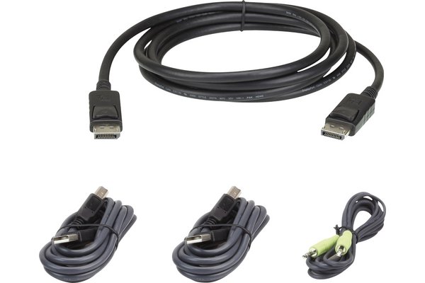 ATEN 2L-7D03UDPX4 CABLE KVM DisplayPort USB audio - 3 m