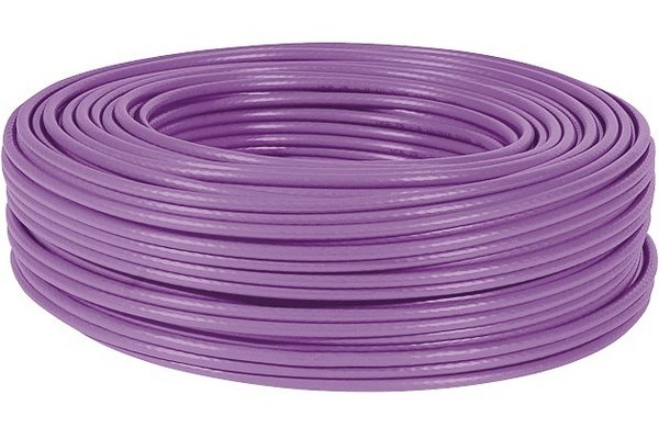 DEXLAN câble monobrin F/FTP CAT6A violet LS0H RPC Dca - 100 m