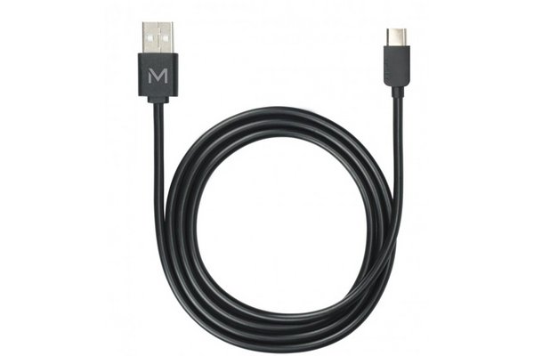 MOBILIS Câble USB Type-A mâle vers USB Type-C mâle - Lightning - 1 m  - Noir