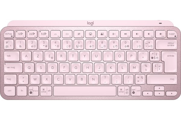 MX Keys Mini Minimalist Wireless Illuminated Keyboard - ROSE - FRA - CENTRAL