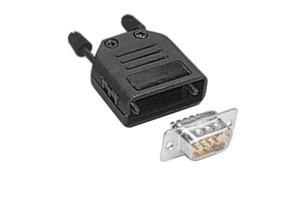 Kit connecteur à souder + capot - SUBD9 M