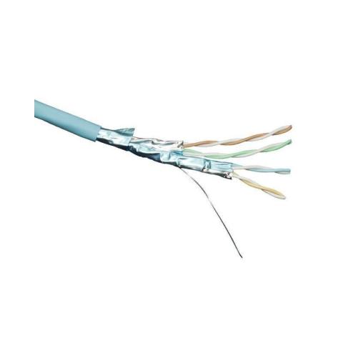 Câble à paire torsadée et blindée en S F/FTP LSOH - Catégorie 6A - 500m - Gaine aqua