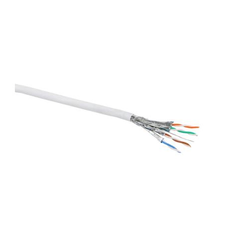 Câble à paires torsadées blindée - S/FTP - Catégorie 6A - Blanc
