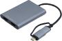 Carte écran USB 3.0 double HDMI 4k + 1080p sur USB-A + Adapt.USB-C